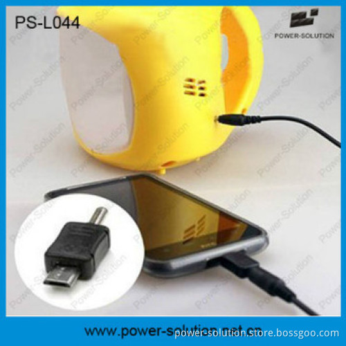 1W LED solar camping lantern with mobile phone charge